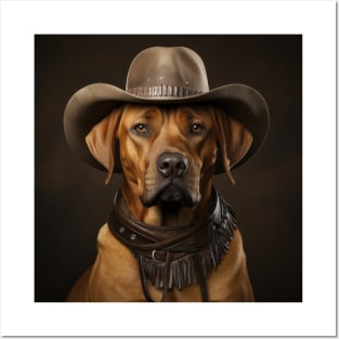 Cowboy Dog - Rhodesian Ridgeback Posters and Art